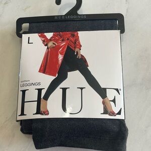 Hue cotton leggings size L gray